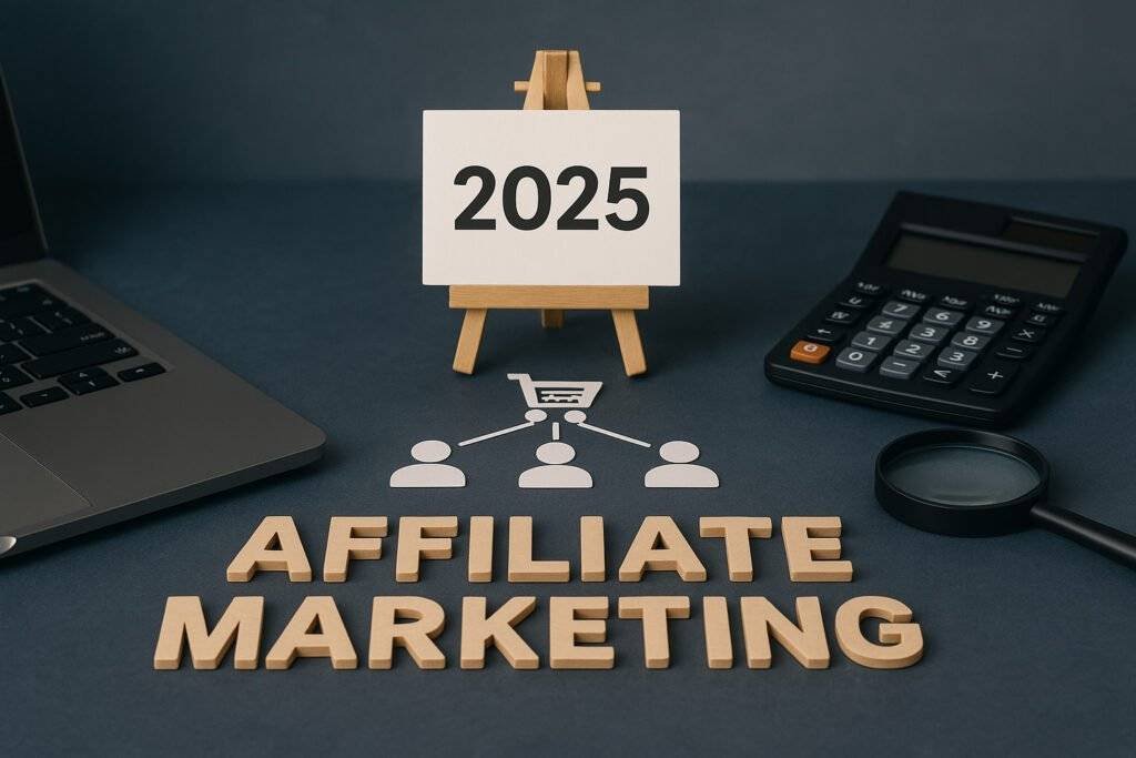 Affiliate marketing concept for 2025 online side hustles